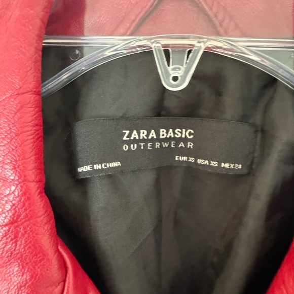 Zara Basic Women’s (Vintage) Leather Biker Jacket Size XS NWOT - Picture 5 of 8